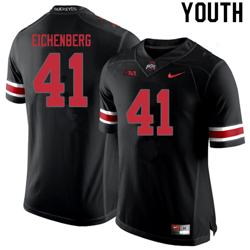 Youth #41 Tommy Eichenberg Ohio State Buckeyes College Football Jerseys Sale-Blackout